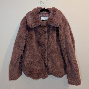 💜 2 for 30 💜 Mauve Faux Fur Jacket | Liv & Lottie
